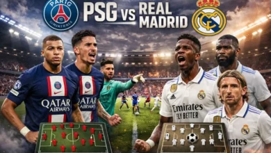 Aufstellungen: Teilnehmer: PSG gegen Real Madrid